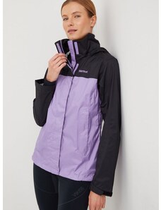 Nepremokavá bunda Marmot Precip Eco dámska, fialová farba