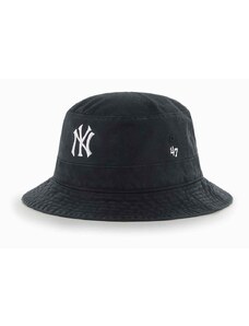 Bavlnený klobúk 47brand New York Yankeees čierna farba, bavlnený