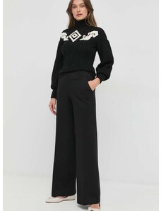 Nohavice Spanx dámske, čierna farba, široké, vysoký pás
