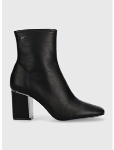 Členkové topánky Dkny Cavale dámske, čierna farba, na podpätku, K3214434