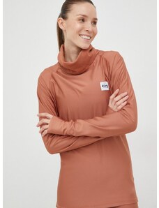 Funkčné tričko s dlhým rukávom Eivy Icecold hnedá farba