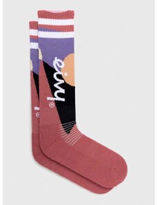 Lyžiarske ponožky Eivy cheerleader fialová farba