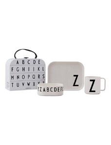 Detská raňajková súprava Design Letters Classics in a suitcase Z 4-pak