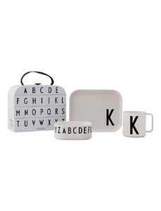 Detská raňajková súprava Design Letters Classics in a suitcase K 4-pak