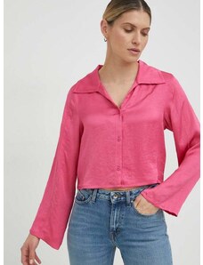 Košeľa American Vintage dámska, ružová farba, regular, s klasickým golierom