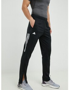 Tréningové nohavice adidas Performance pánske, čierna farba, s potlačou, HT7180