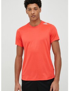 Bežecké tričko adidas Performance Designed 4 Running červená farba, jednofarebné