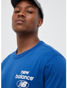 Bavlnené tričko New Balance s potlačou