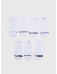 Ponožky Abercrombie & Fitch 7-pak pánske, biela farba