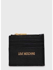 Puzdro na karty Love Moschino čierna farba