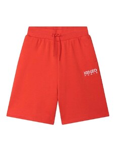 Detské bavlnené šortky Kenzo Kids červená farba