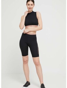 Top Emporio Armani Underwear dámsky, čierna farba, s polorolákom