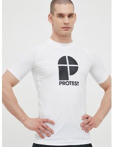 Tričko Protest Prtcater pánske, biela farba, s potlačou