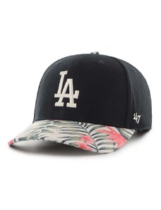 Šiltovka 47brand MLB Los Angeles Dodgers čierna farba, s nášivkou