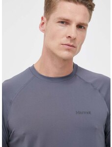 Športové tričko s dlhým rukávom Marmot Windridge šedá farba, jednofarebný