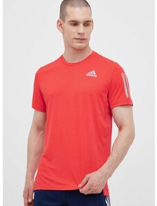 Bežecké tričko adidas Performance Own the Run oranžová farba, s potlačou