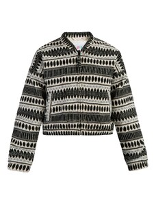 IZIA Prechodná bunda tmelová / čierna / strieborná