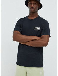Bavlnené tričko Converse 10021134.A01-001, čierna farba, s potlačou