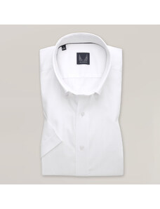 Willsoor Pánska slim fit košeľa biela s jemným pruhovaným vzorom 15341