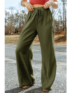Dlhé voľné zelené nohavice z bavlny LC7711900-9