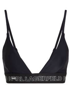 Karl Lagerfeld Bikinový top čierna / biela