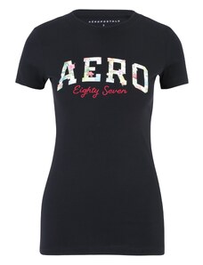 AÉROPOSTALE Tričko 'JUN AERO' ružová / malinová / čierna / biela