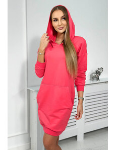Fashionweek Dámske šaty mikinové pohodlné teplákové šaty s kapucňou K67292