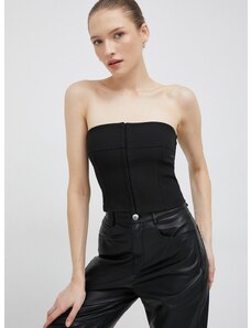 Top Calvin Klein Jeans dámska, čierna farba, jednofarebná