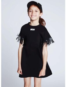 Detská bavlnená šiltovka Dkny čierna farba, s potlačou