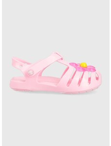 Detské sandále Crocs ISABELLA CHARM SANDAL ružová farba