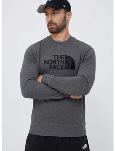 Mikina The North Face pánska, šedá farba, s nášivkou, NF0A4T1EDYY1