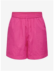 Dark pink Womens Rustle Shorts ONLY Nellie - Women