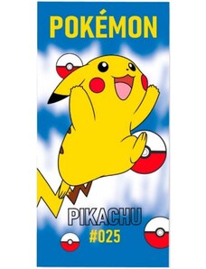 Sahinler Plážová osuška Pokémon 025 Pikachu - 100% bavlna - 70 x 140 cm
