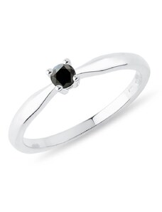 Zlatý prsteň s čiernym diamantom KLENOTA K0118022
