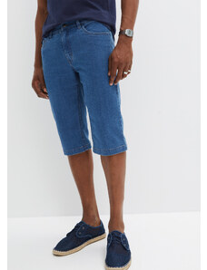 bonprix Dlhé strečové džínsové bermudy, Regular Fit (2 ks), farba modrá