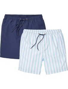 bonprix Plážové šortky (2 ks), farba modrá, rozm. 46