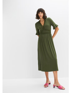 bonprix Midi šaty s čipkou, farba zelená