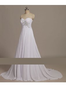 HollywoodStyle antické svadobné šaty biele Roberta: Bílá Šifon S