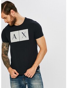 Bavlnené tričko Armani Exchange tmavomodrá farba, s potlačou, 8NZTCK Z8H4Z NOS