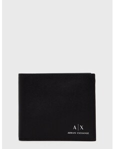 Kožená peňaženka Armani Exchange pánska, čierna farba, 958435 CC845