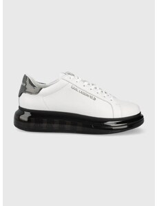Kožená obuv Karl Lagerfeld Kapri Kushion biela farba
