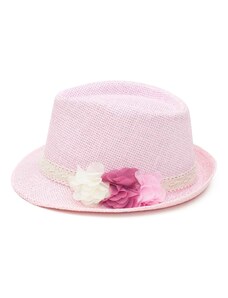 Art of Polo dievčenský letný klobúk svetlo ružový s kvietkami