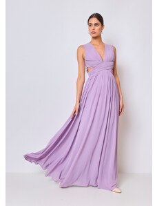 SofiaRich Padavé šaty v levanduľovej farbe
