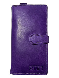 Dámská kožená peňaženka Roberto - fialová 3174