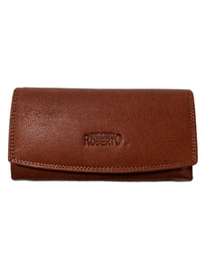 Dámská kožená peňaženka Roberto - hnedá 2497