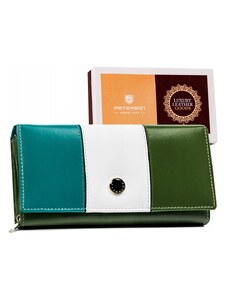 Veľká dámska peňaženka vyrobená z prírodnej kože — Peterson