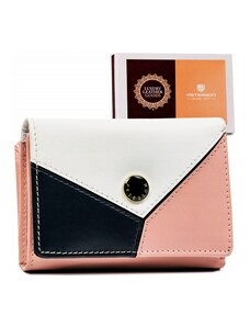 Malá klasická dámska peňaženka vyrobená z prírodnej kože — Peterson