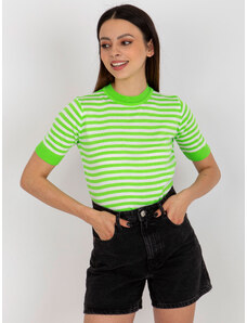 Dámske pásikavé tričko Vera zelené