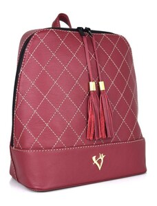 Vega Luxusný dámsky kožený ruksak z prírodnej kože v bordovej farbe