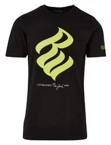 URBAN CLASSICS Pánske tričko Rocawear BigLogo T-Shirt - čierne, žlté